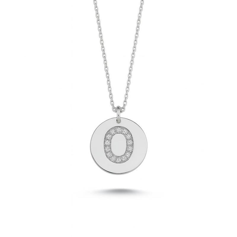 Diamond Letter "O" Pendant Necklace