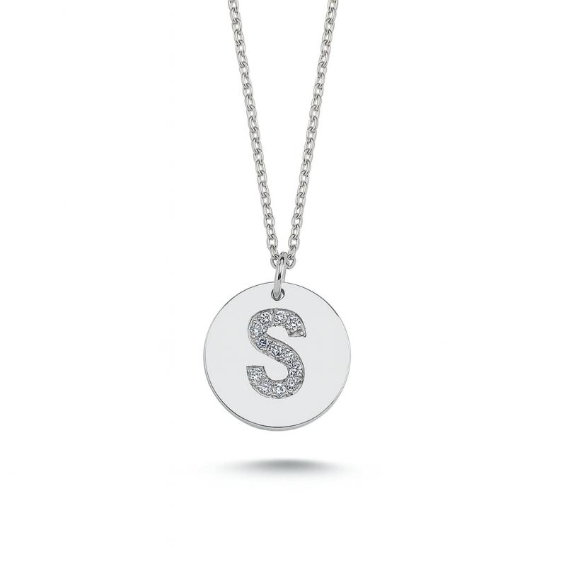 Diamond Letter "S" Pendant Necklace