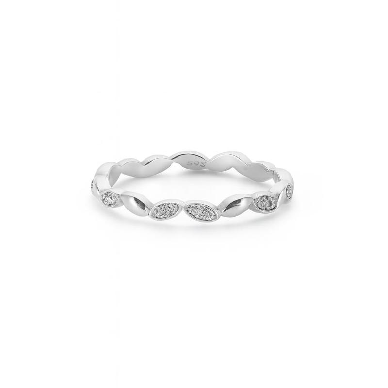 Leaf Motif Diamond Band Ring