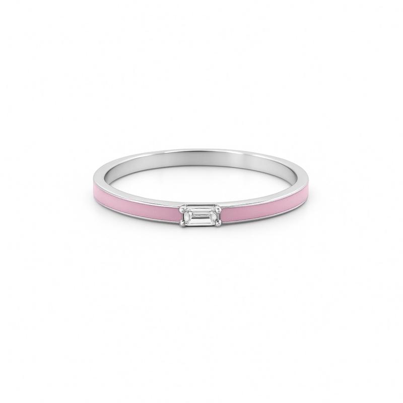 Pink Glow Baguette Ring