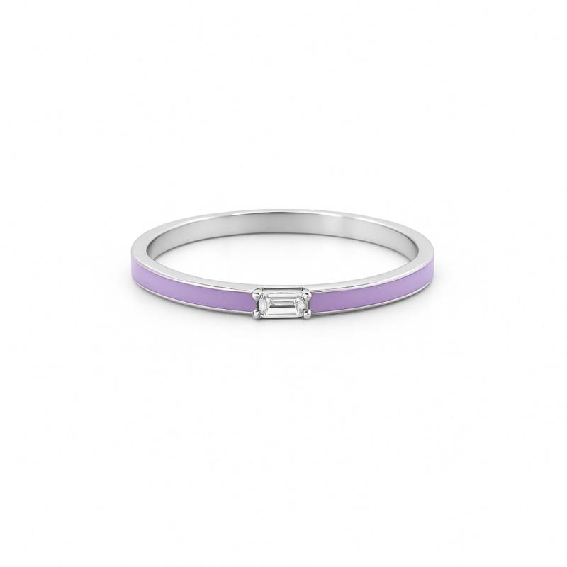 Purple Glow Baguette Ring