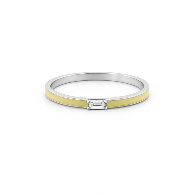 Yellow Glow Baguette Ring