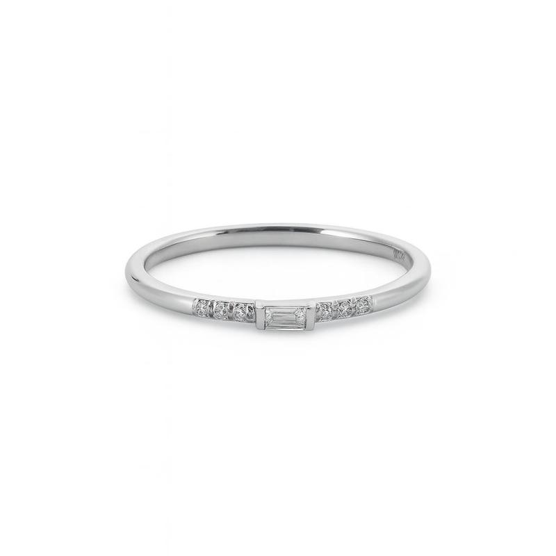 Frame Baguette Diamond Ring