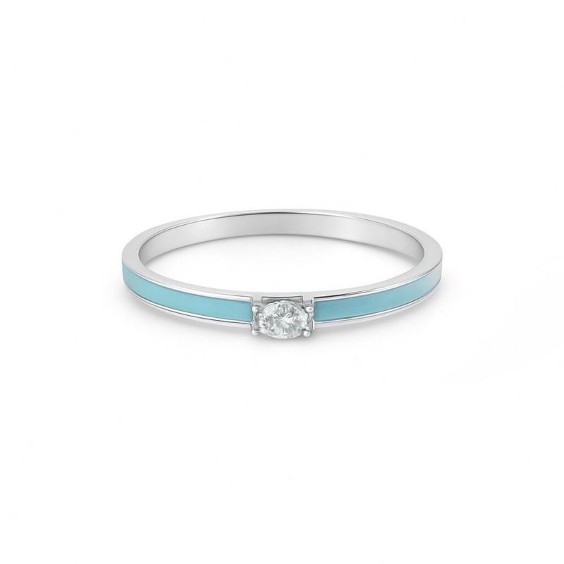 Blue Glow Oval Ring