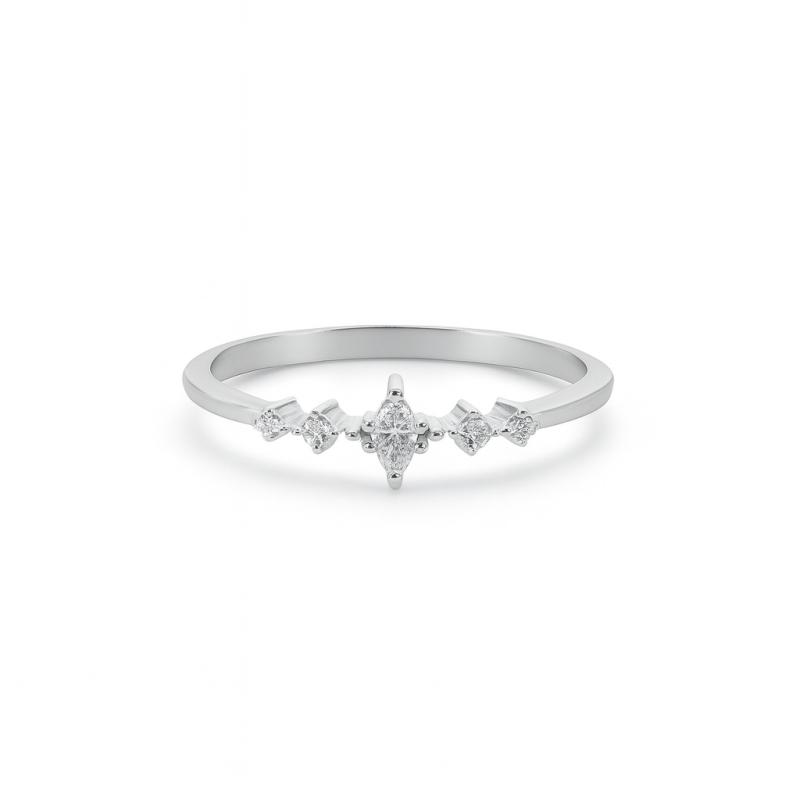 Marquise and Round Diamond Ring