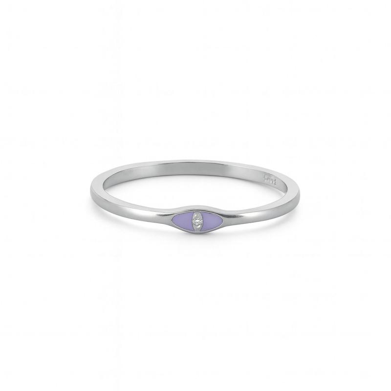 Purple Enamel Eye Ring