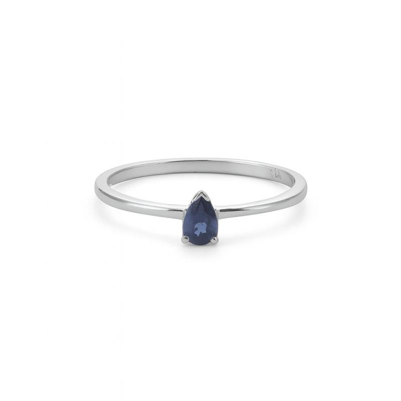 Pear-Shaped Sapphire Ring