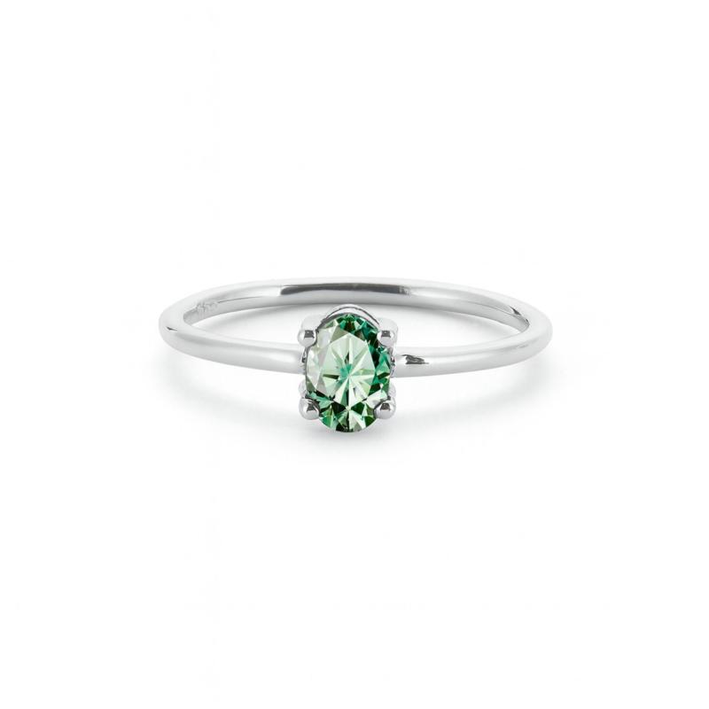Green Pure Oval Ring