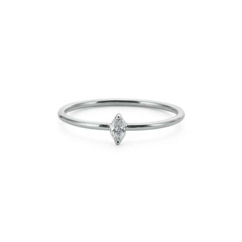 Minimal Marquise Diamond Ring