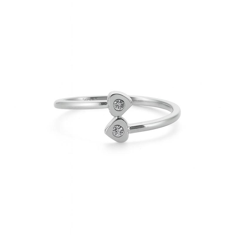 Double Heart Diamond Ring