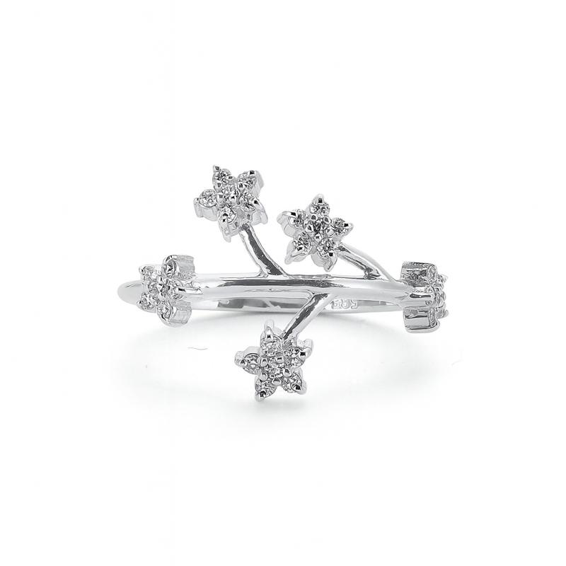 Floral Branch Diamond Ring