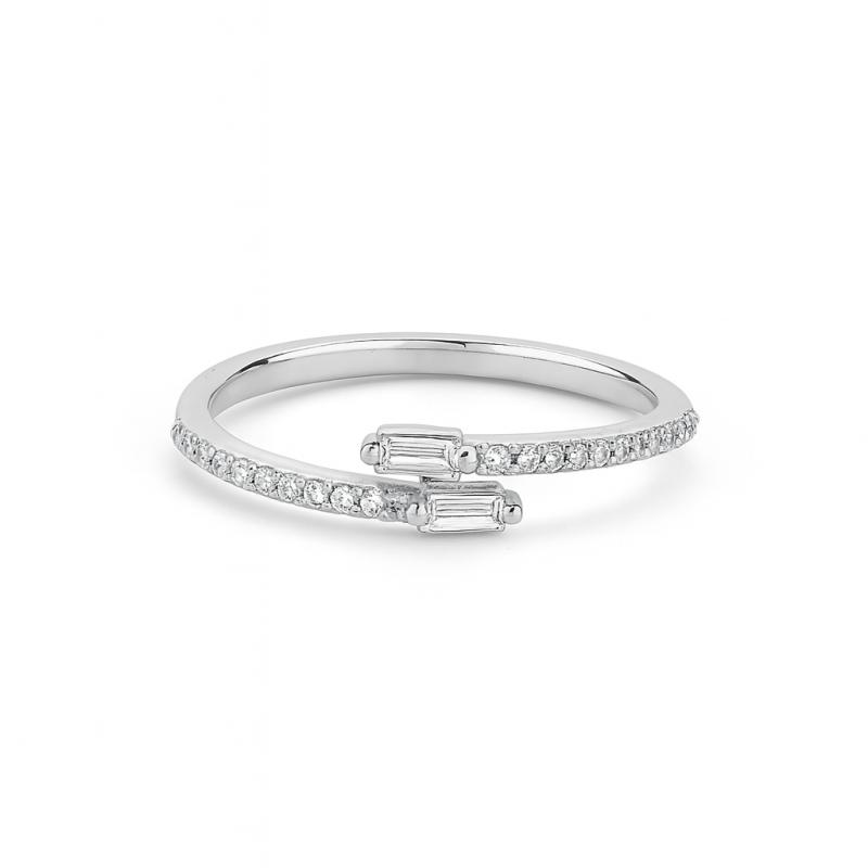 Double Baguette Diamond Band Ring