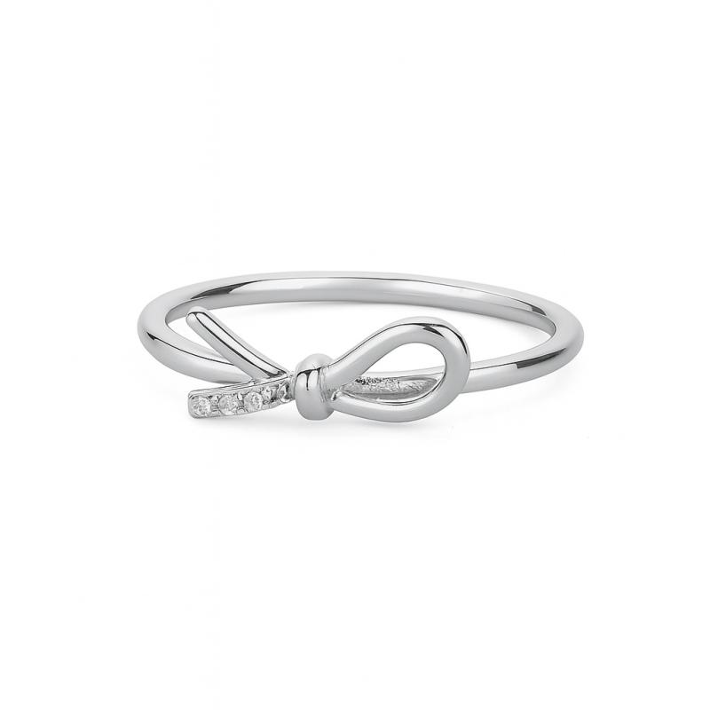 Knot Ring with Diamond Accents