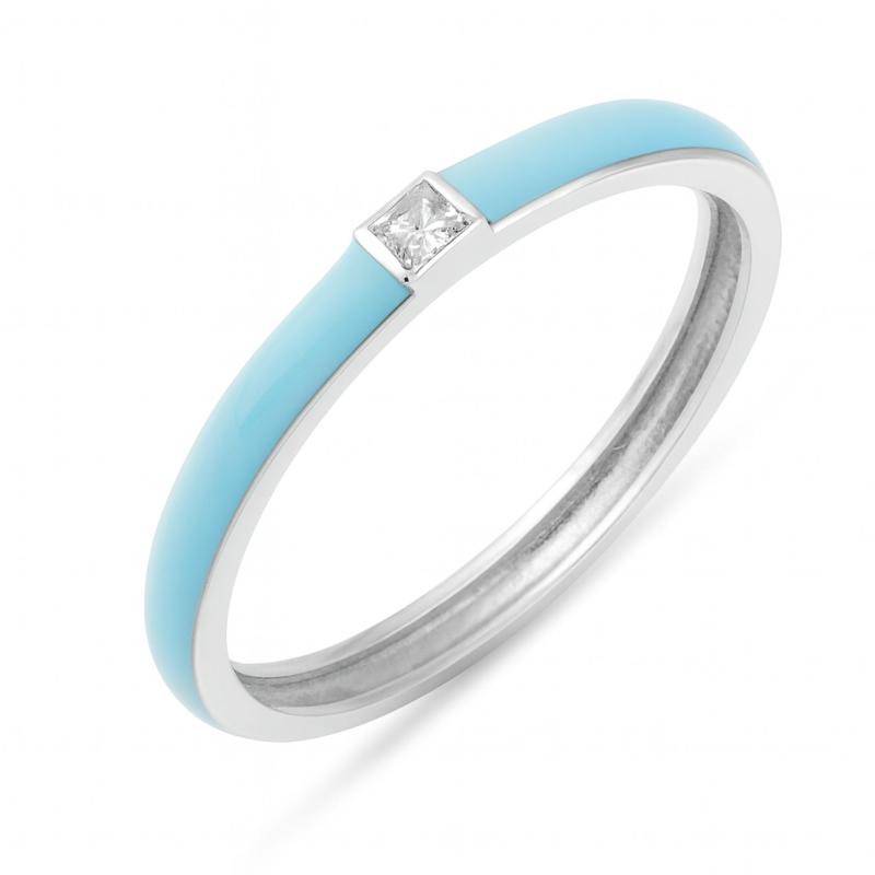 Blue Petite Prism Ring