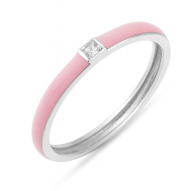 Pink Petite Prism Ring