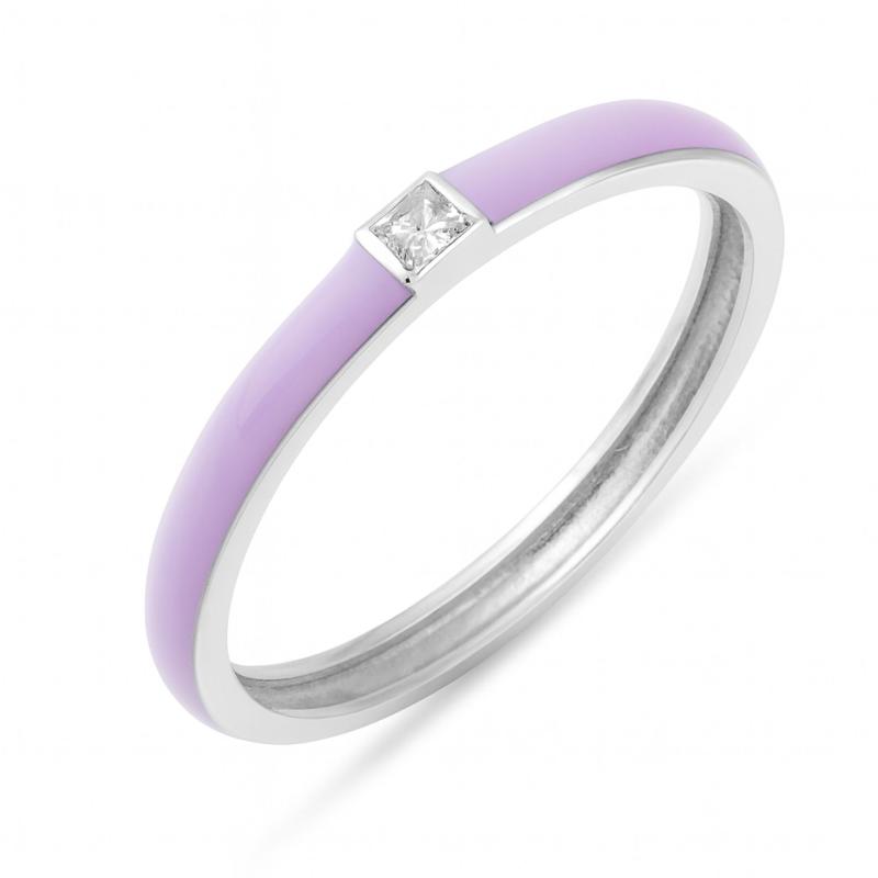 Purple Petite Prism Ring